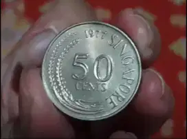 Uang Koin 50 Cents Singapura