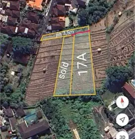 Dijual Tanah 17 Are di Kuwum Kerobokan