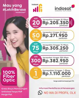 PROMO PASANG WIFI MNC/HIFI HARGA FLATE SINYAL 5G GRATIS PASANG