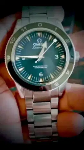 Omega 007 Spectre. Automatic Crystal Sapphire. Rantai Panjang.