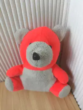Boneka Beruang Orange Ukuran Kecil