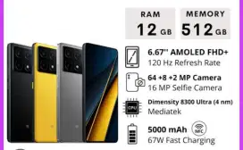 Poco X6 Pro 5G Ram 12/512
