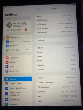 Ipad 6th 32GB wifi cell