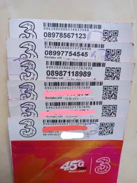 three tri 11 digit nomor cantik
