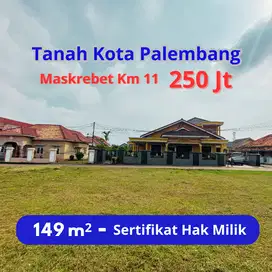 Tanah Murah Maskrebet Km 11. Dekat Asrama Haji Palembang: SHM