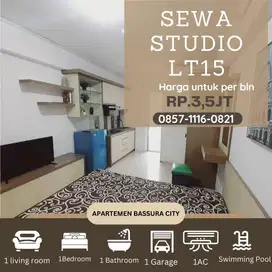 Studio sewa full furnished /bln apartemen bassura city