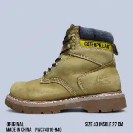 Sepatu Boots Pria Kulit Caterpillar Crystal Bottom Original Size 43