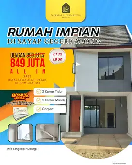 Rumah 2 Lantai murah di ciwaruga cigugur girang sudah Shm Split