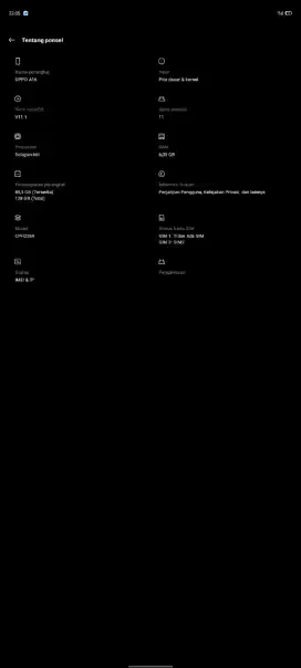 Jual hp Oppo a16 atau bt/TT ,Garansi udh mati box ilang di kampung