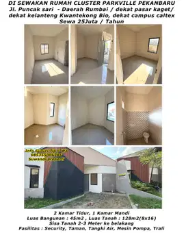 sewa rumah puncak sari parkville cluster