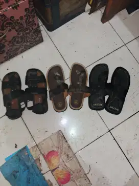 Borongan aja sendal kulit ori 3 pasang