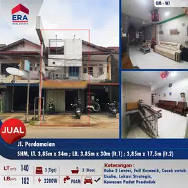 Dijual ruko cocok usaha di Jl. Perdamaian - Kota Baru