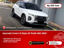 [TANGAN PERTAMA] Hyundai Creta 1.5 Style AT Putih 2022/2023