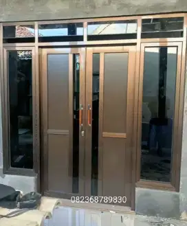 Pintu jendela dan penyekat ruangan bahan aluminium