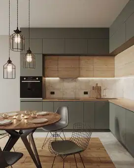 Custom Interior Kitchen Set, Backdrop TV, Lemari, Wardrobe