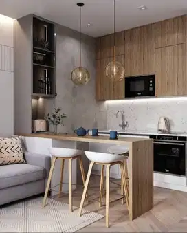 Custom Interior Kitchen Set, Backdrop TV, Lemari, Wardrobe