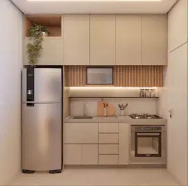 Custom Interior Kitchen Set, Backdrop TV, Lemari, Wardrobe