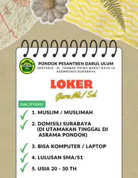 Lowongan Guru MI