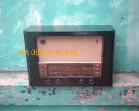 Philips radio tabung tube antik jadul kuno tua klasik MW AM SW kayu