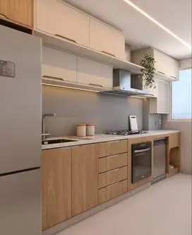 Custom Interior Kitchen Set, Backdrop TV, Lemari, Wardrobe