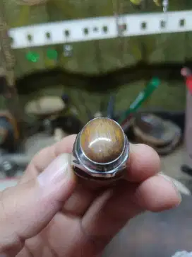 Hiasan jari cincin batu kayu