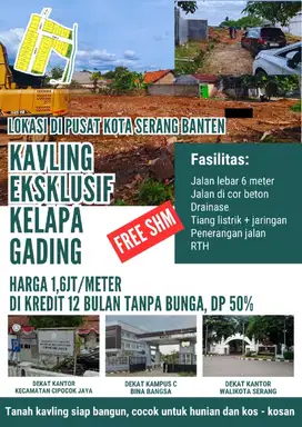 Tanah Kavling Dalam Perumahan Cipocok Serang Kota