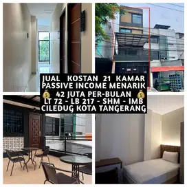 JUAL KOS KOST KOSAN KOSTAN 21 KAMAR DI CILEDUG KOTA TANGERANG