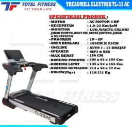 Treadmill Electrik Commersil TL-33 AC Total Fitness