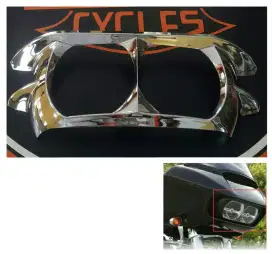 Cover lampu harley davidson road glide chrome