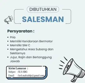 Dibutuhkan Segera