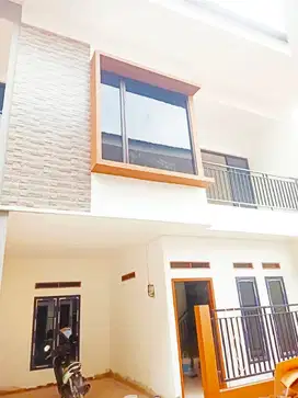 Jual Murah Rumah Modern 2 Lt Bebas Banjir Lokasi Dekat Tol Pondok Kopi