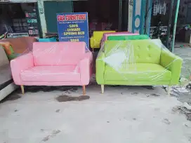 Erafurniture*sofa CAFE new VINTAGE kain kulit 2 sofa