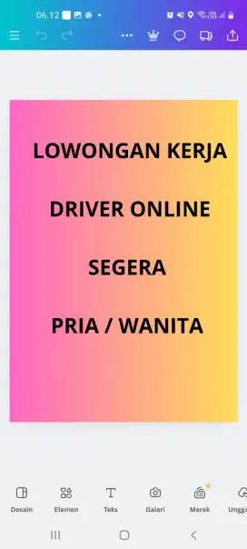 Lowongan kerja driver