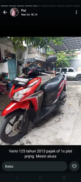 Vario 125 kzr pajak of 1x plat pnjng lengkap