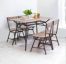 LEON TABLE SET W/4 CHAIRS SONOMA OAK