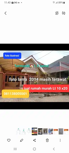 ‼️JUAL MURAH‼️RUMAH WISMA MUKTI Lt10x20
