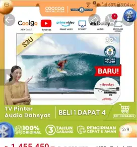 Dijual TV COOCAA 32inch S3U Smart TV