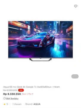 google tv 65inch QLed promo bisa cicilan syarat ktp tanpa dp