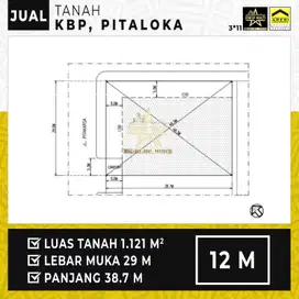 12 M nego Dijual Tanah 1121 m2 di KBP PITALOKA kota baru parahyangan