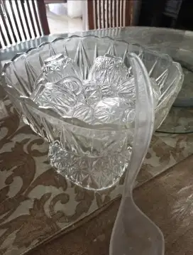 American Crystal Punch Set Bowl