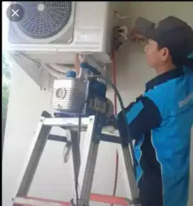 Service AC, bongkar pasang AC, kulkas, mesin cuci, pompa air