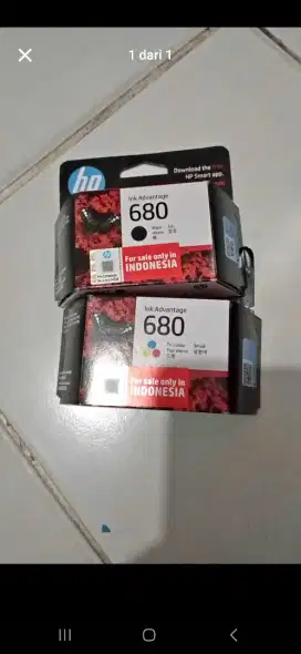 Tinta printer HP 680 Black dan Berwarna