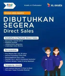 Dibutuhkan sales lapangan segera