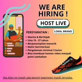 Lowongan Kerja Host Live Streaming Brand Sepatu Lokal