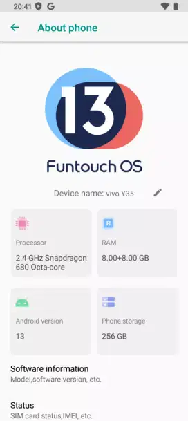 Just hp vivo y35