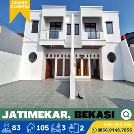 Rumah Baru dijual, 2Lt. Jatimekar dekat Jatikramat, Bekasi Kota, SHM
