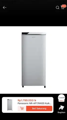 Kulkas Panasonic 1 Pintu Mulus Murah Normal di Bogor