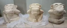 1 Set Patung Three Wise Mongkey