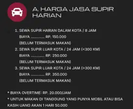 Jasa driver harian