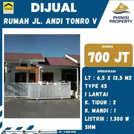 DIJUAL RUMAH MURAH DI JALAN ANDI TONRO V